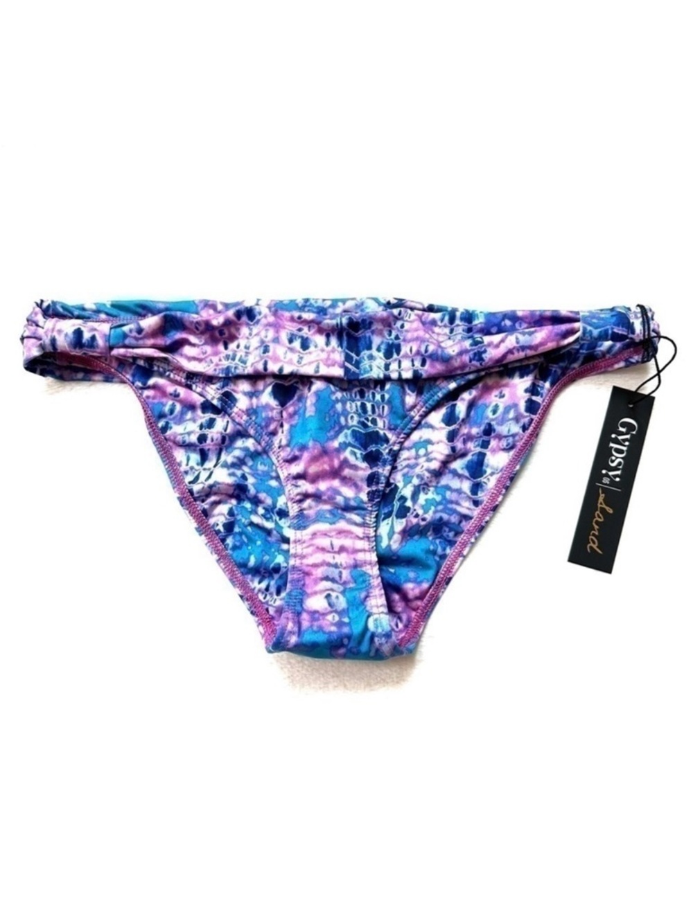 Gypsy 05 Sand Tie Dye Bikini Bottom Size S Hamsa Pac/Lilac